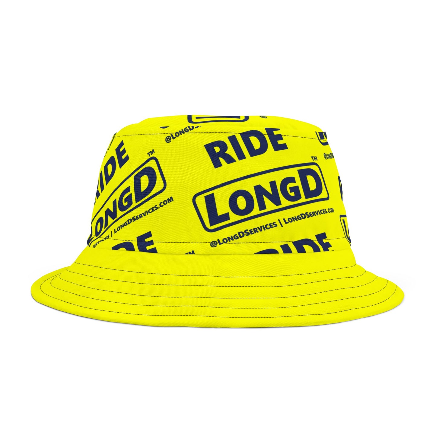 Repeat Grid of Ride LongD Official Logo Bucket Hat