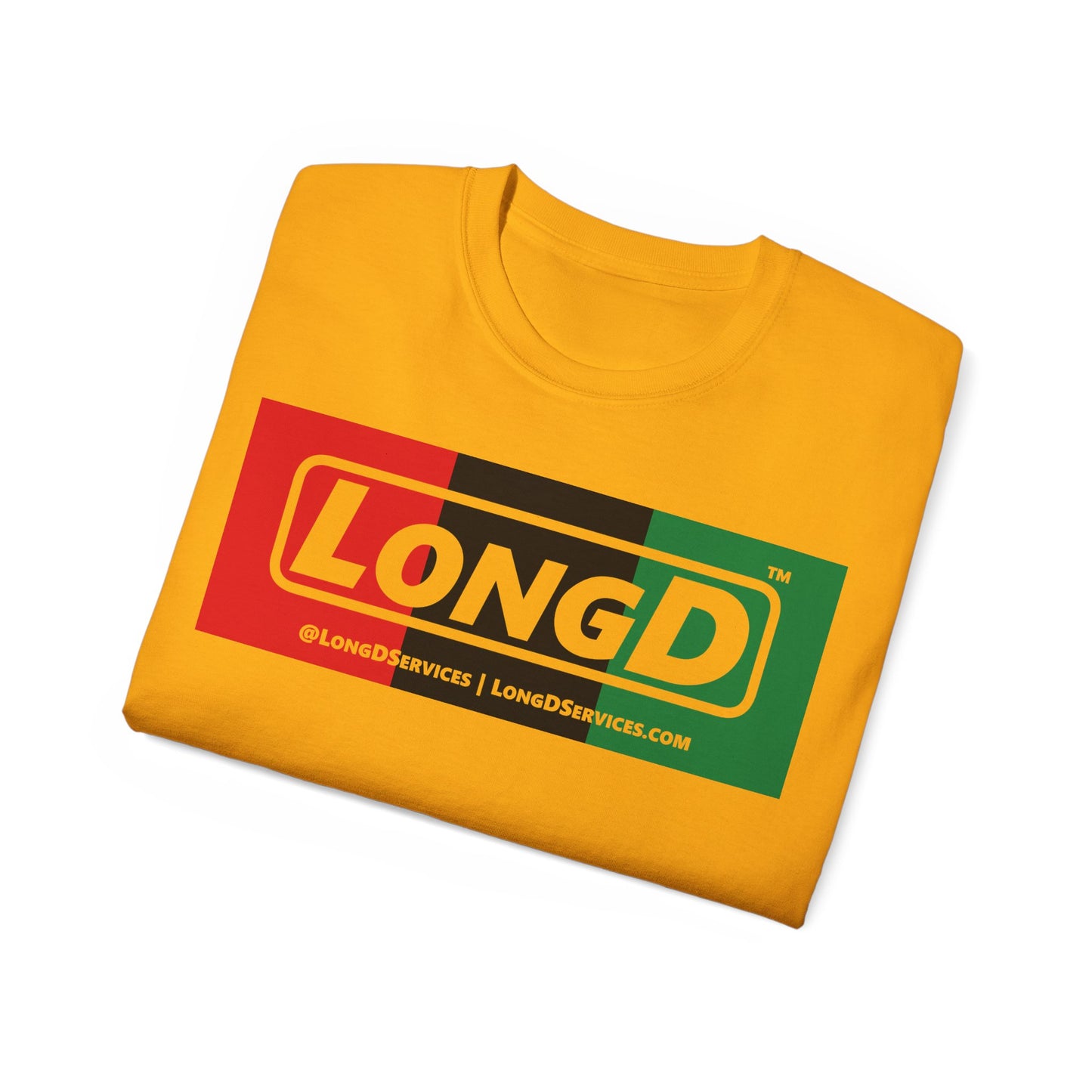 LongD® Logo Cotton Tee Juneteenth negative thirds text