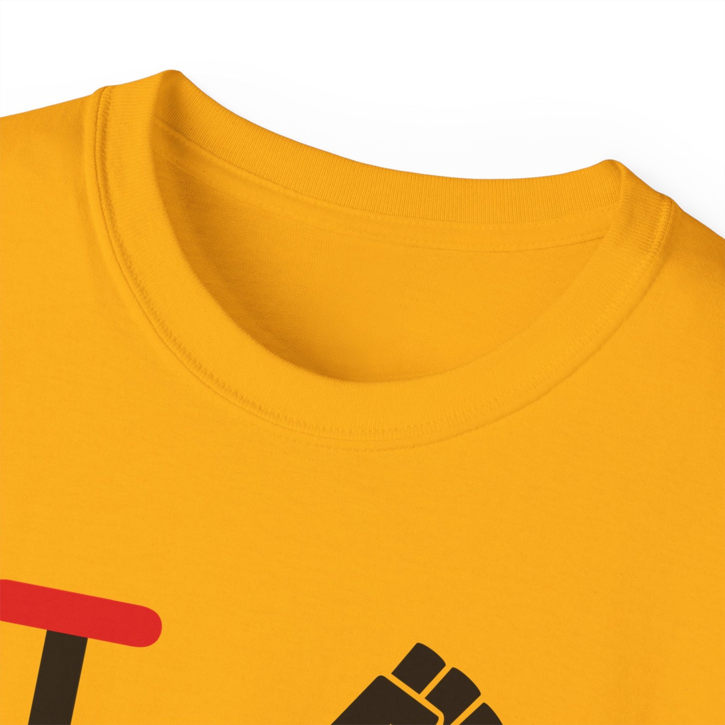 I Fist LongD® Logo Cotton Tee Juneteenth black fist positive top negative bottom text