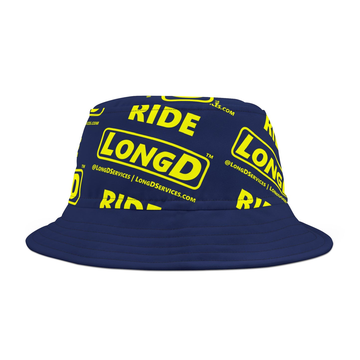 Repeat Grid of Ride LongD Reverse Logo Bucket Hat
