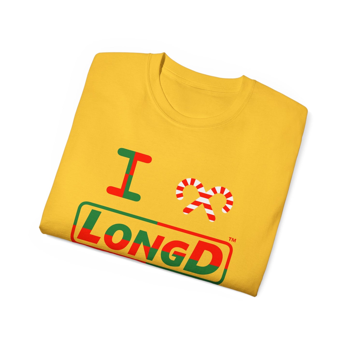 I Candy Cane LongD Logo Cotton Tee (quarter split)