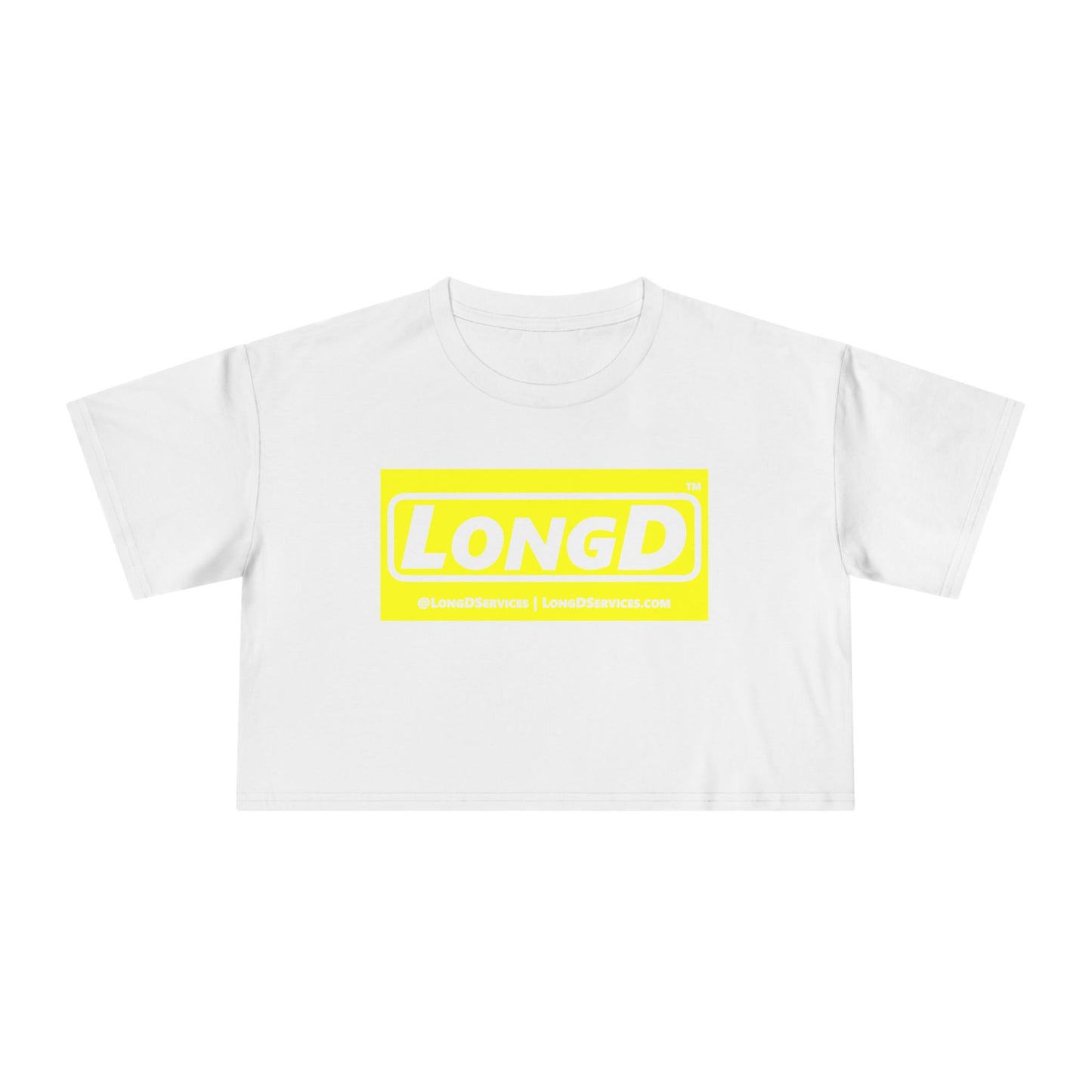 LongD Logo Women's Crop Tee (reverse negative)