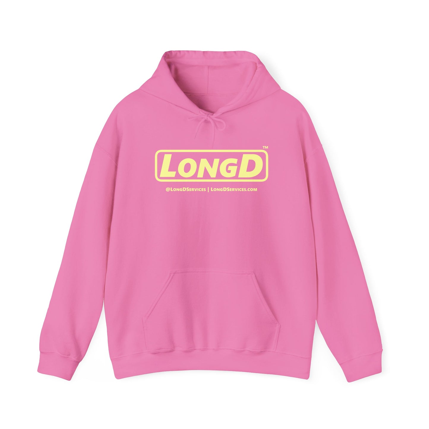LongD® Logo Hoodie pastel yellow text