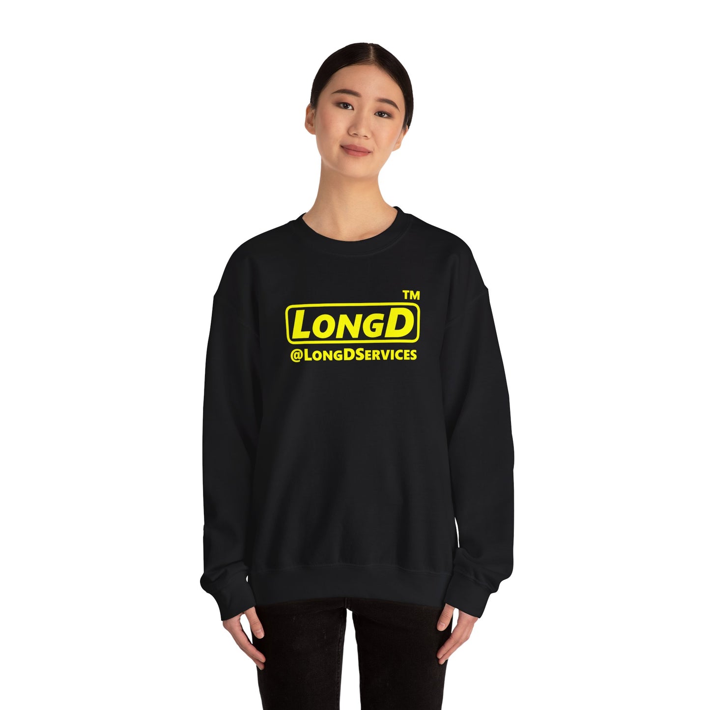 LongD reverse Tag logo crewneck sweatshirt
