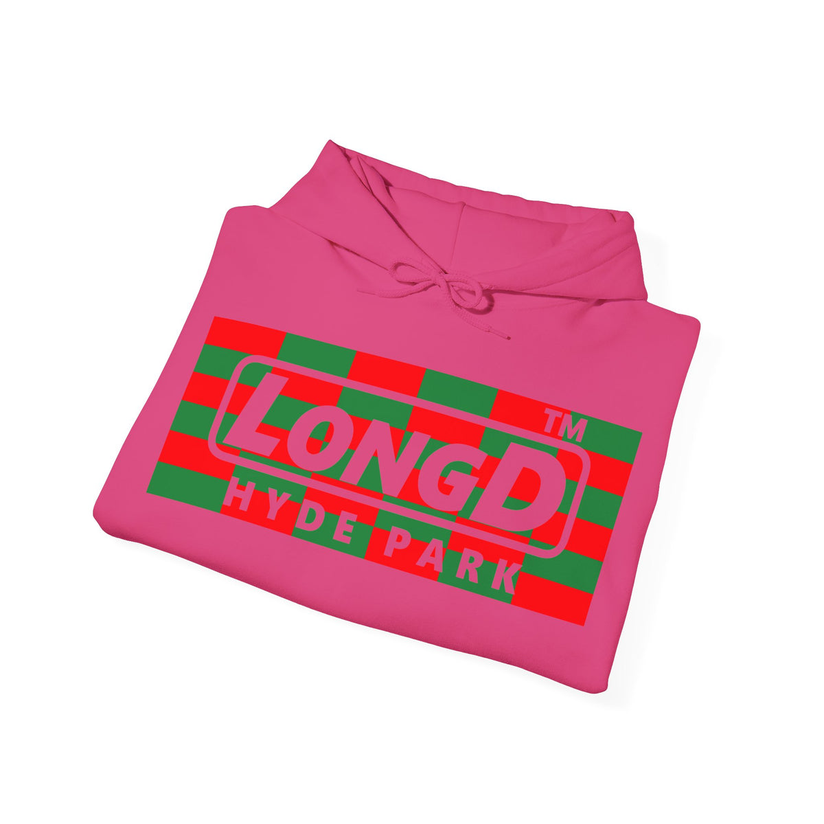 LongD Hyde Park negative tiled logo (Xmas colors) hoodie