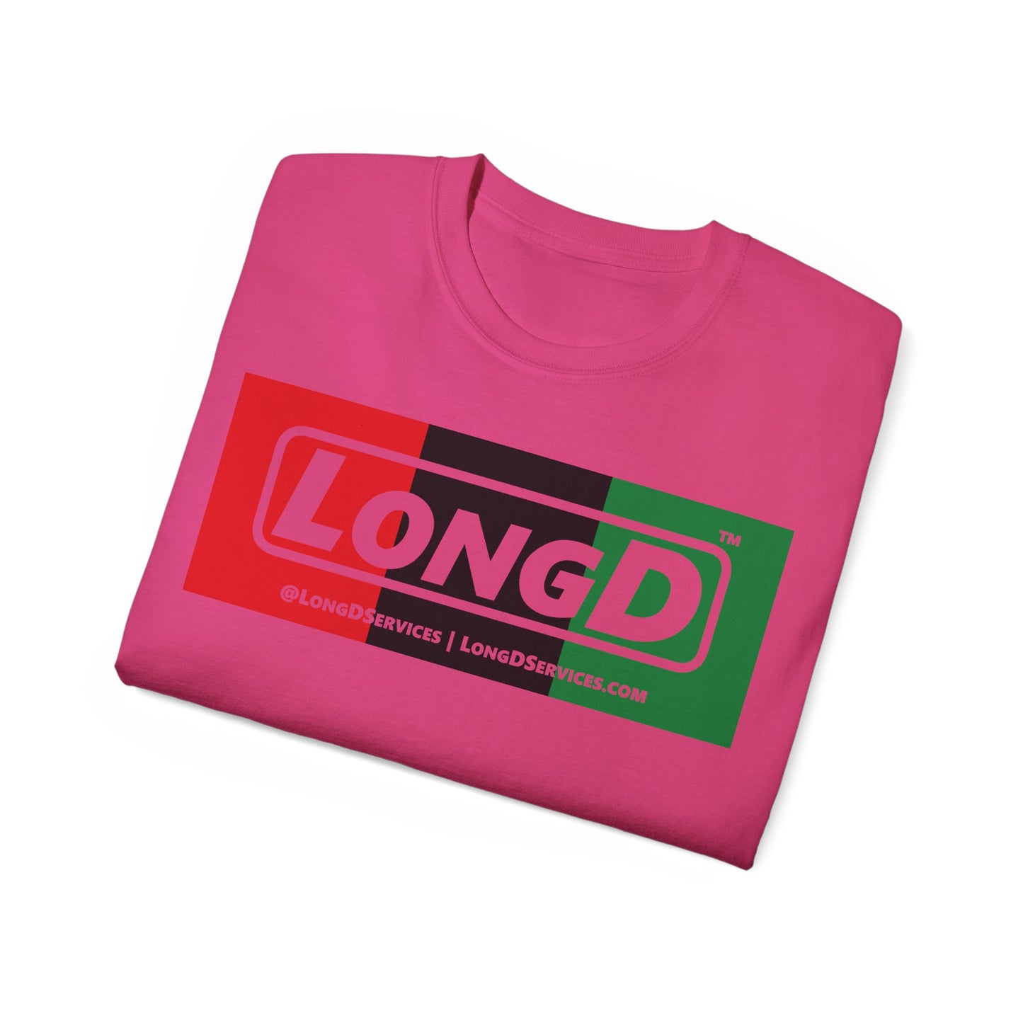 LongD® Logo Cotton Tee Juneteenth negative thirds text