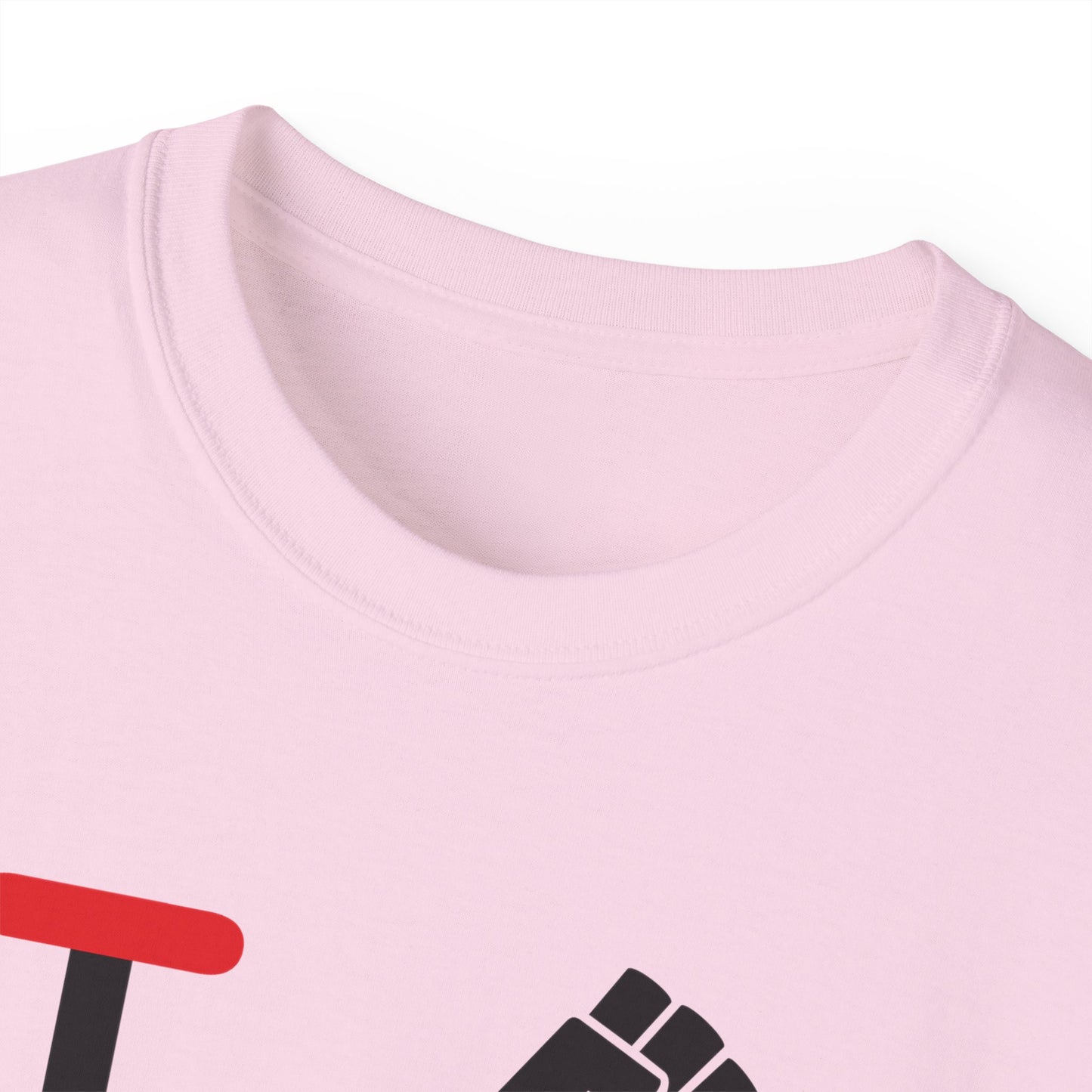 I Fist LongD® Logo Cotton Tee Juneteenth black fist positive top negative bottom text