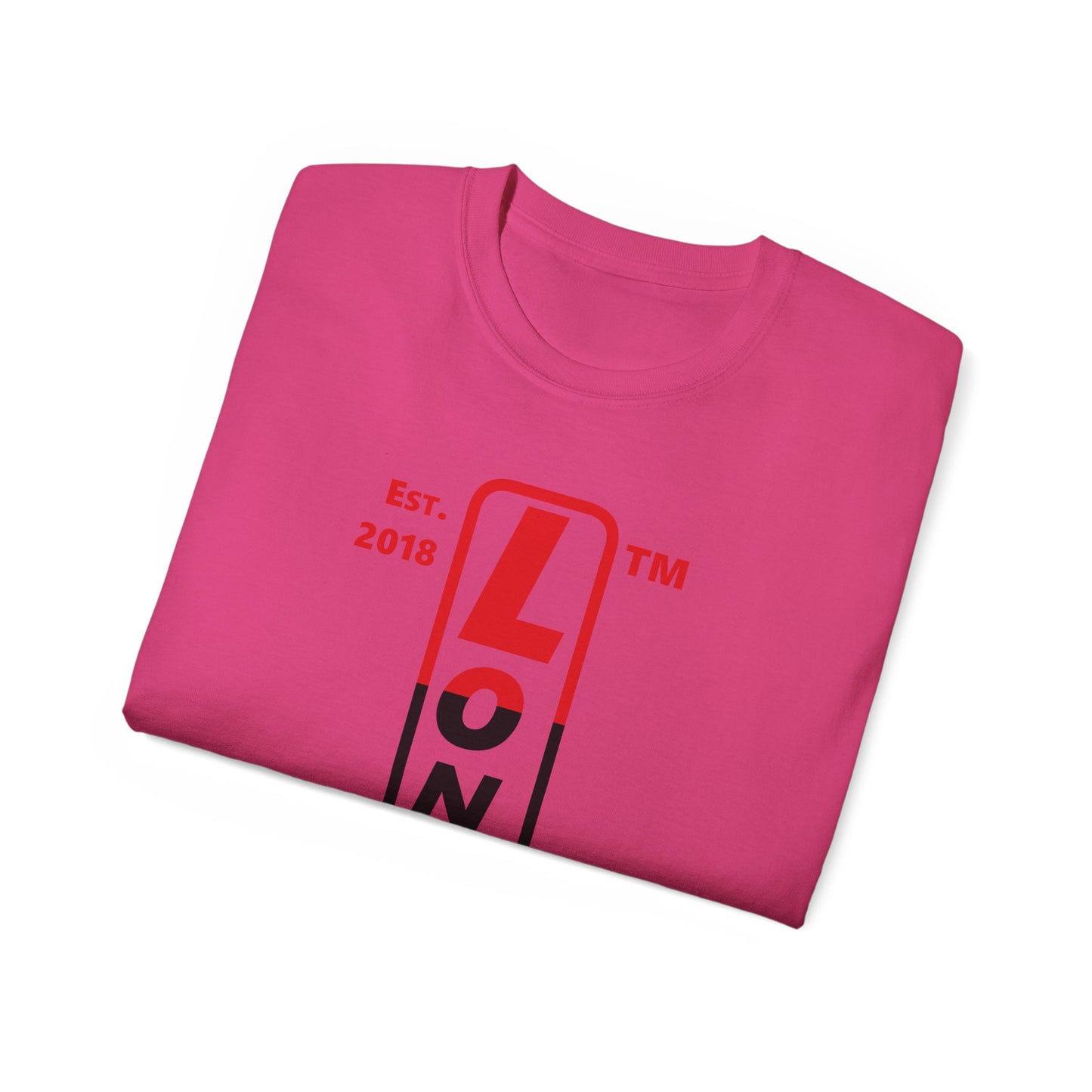 LongD Cotton Tee positive horizontal striped Chicago upright logo (Juneteenth colors)