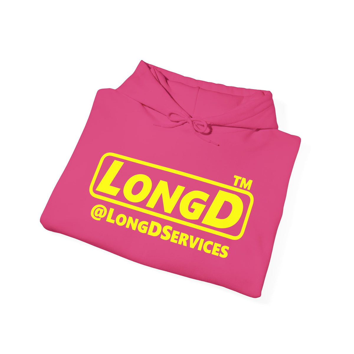LongD Tag positive alternate basic Yellow (FFFF00) logo hoodie