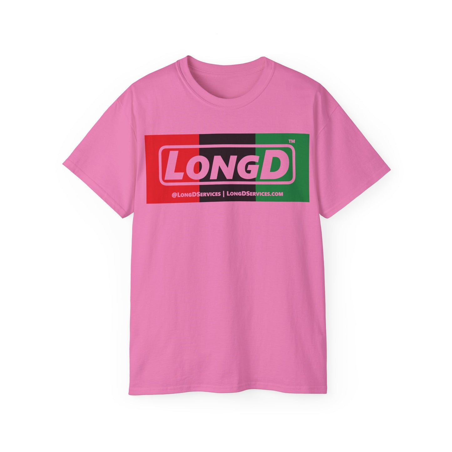 LongD® Logo Cotton Tee Juneteenth negative thirds text