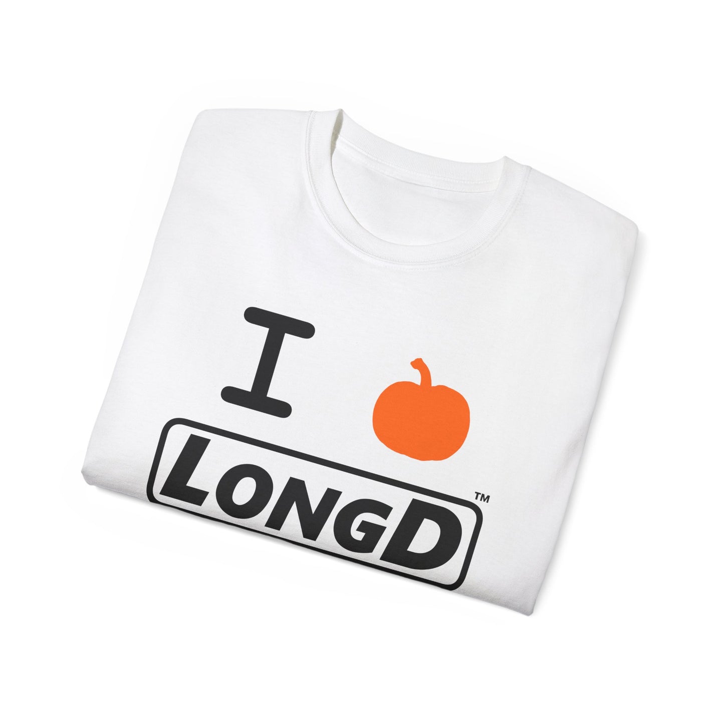 I Pumpkin (black text) LongD Logo Cotton Tee