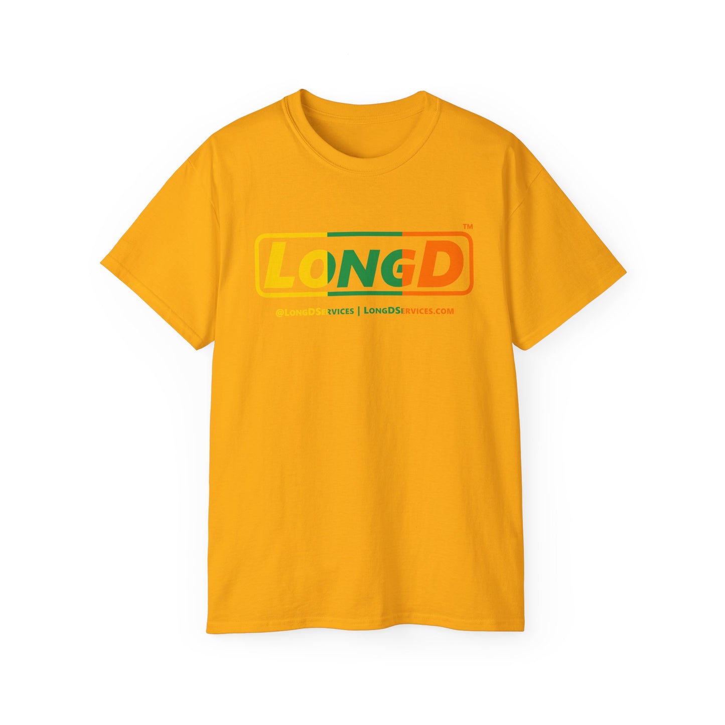 LongD® Logo Cotton Tee (St. Patrick's Day -Irish Green, Golden Yellow and Irish Orange thirds)