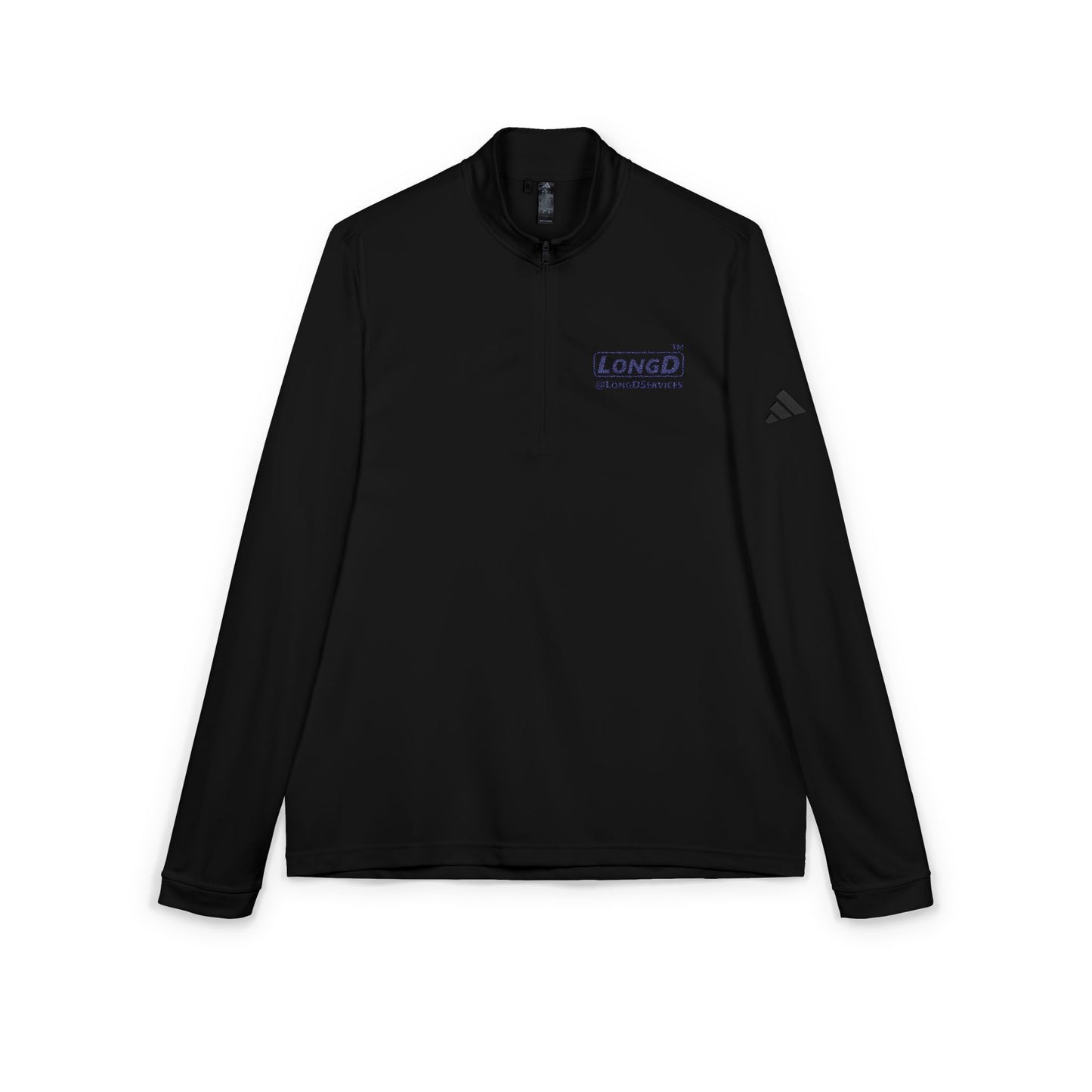 Embroidered adidas® Quarter-Zip Pullover official basic logo