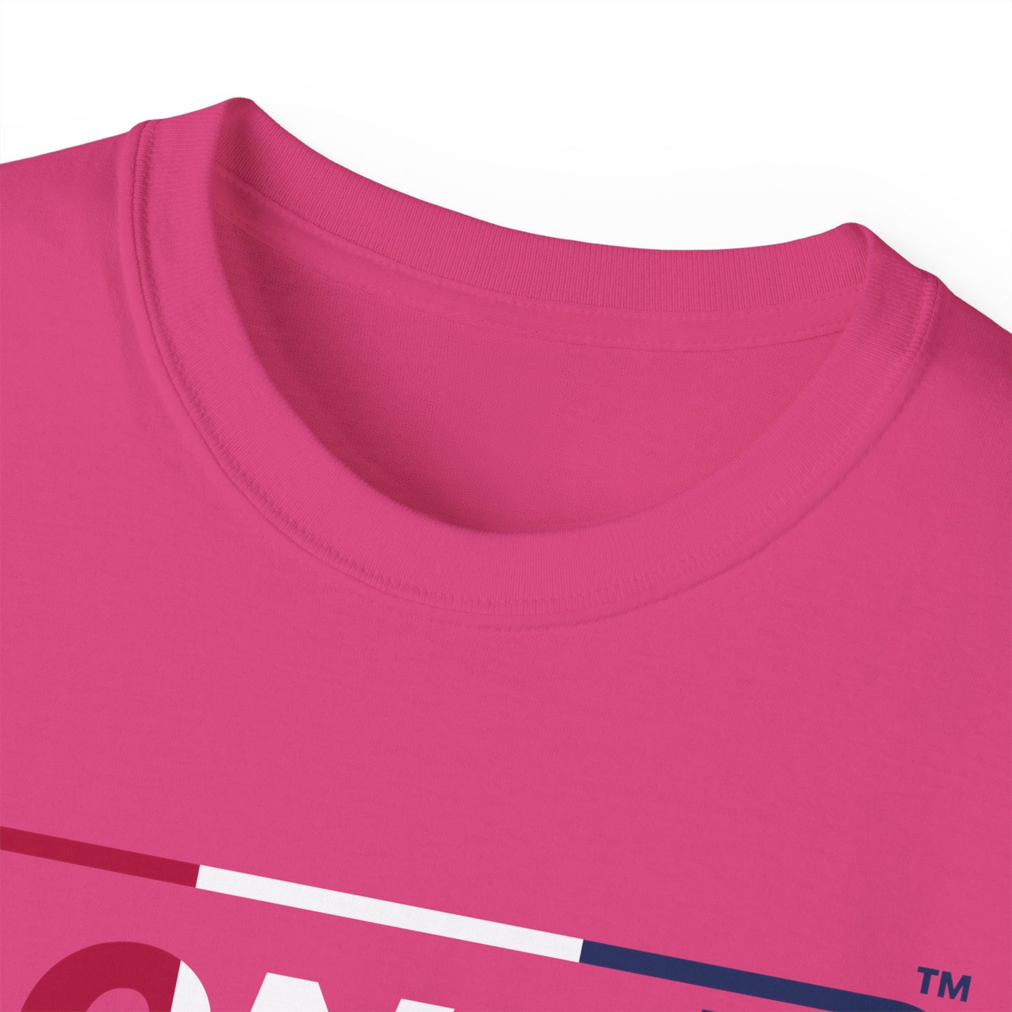LongD® Logo Cotton Tee Red, White and Blue positive thirds text