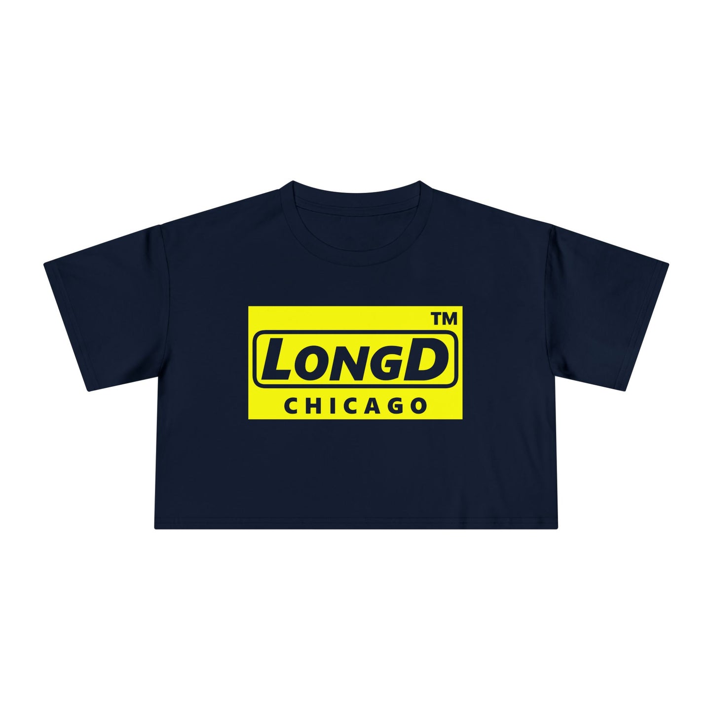 LongD Logo (Chicago negative alternate) Women's Crop Tee