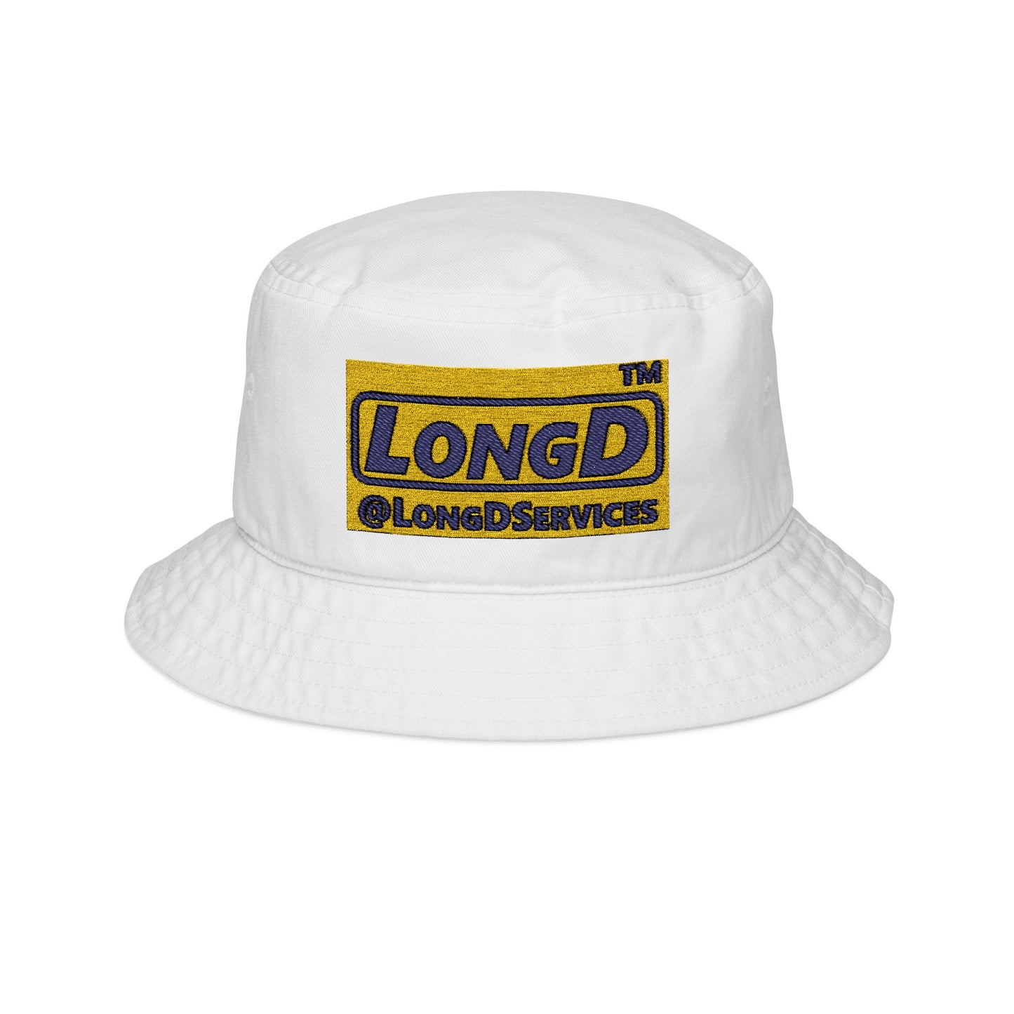 Embroidered official tag logo bucket hat