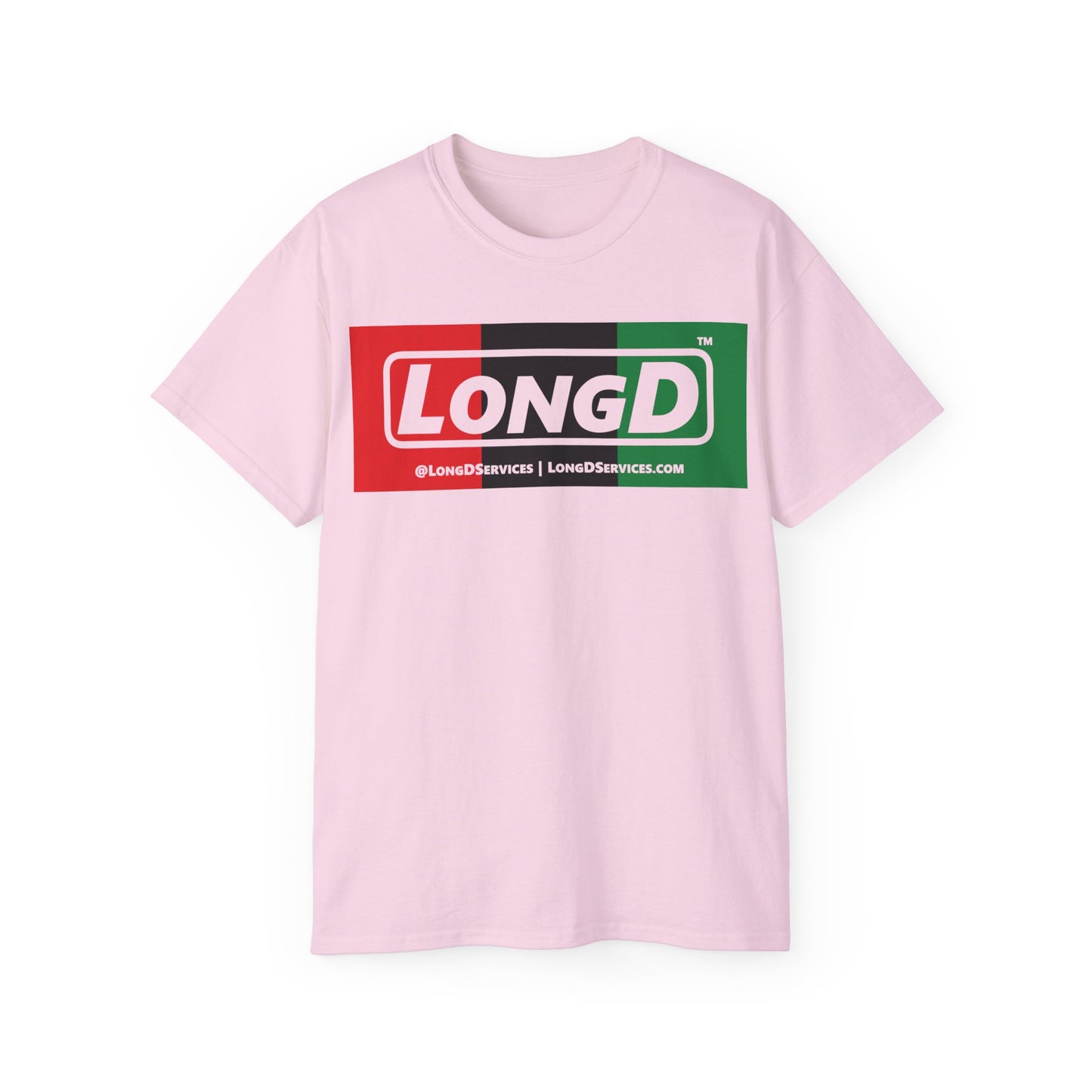 LongD® Logo Cotton Tee Juneteenth negative thirds text