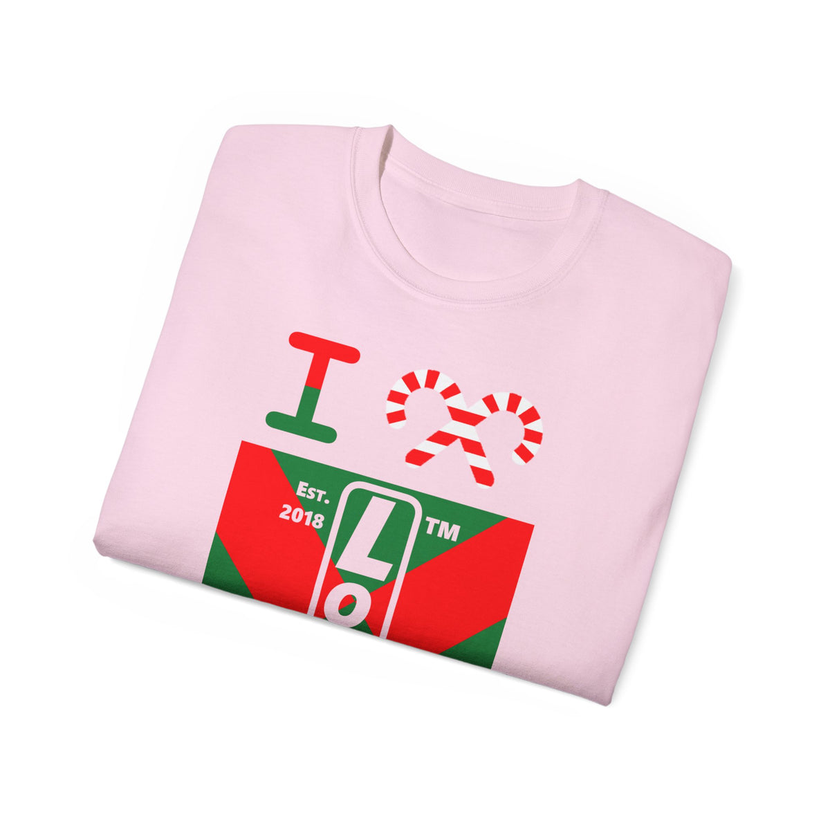 I candy cane LongD Chicago negative upright argyle x logo cotton tee