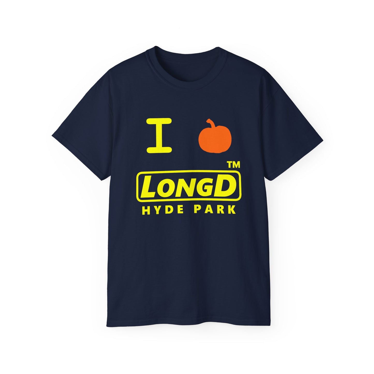 I Pumpkin LongD® Logo Cotton Tee positive yellow basic Hyde Park logo