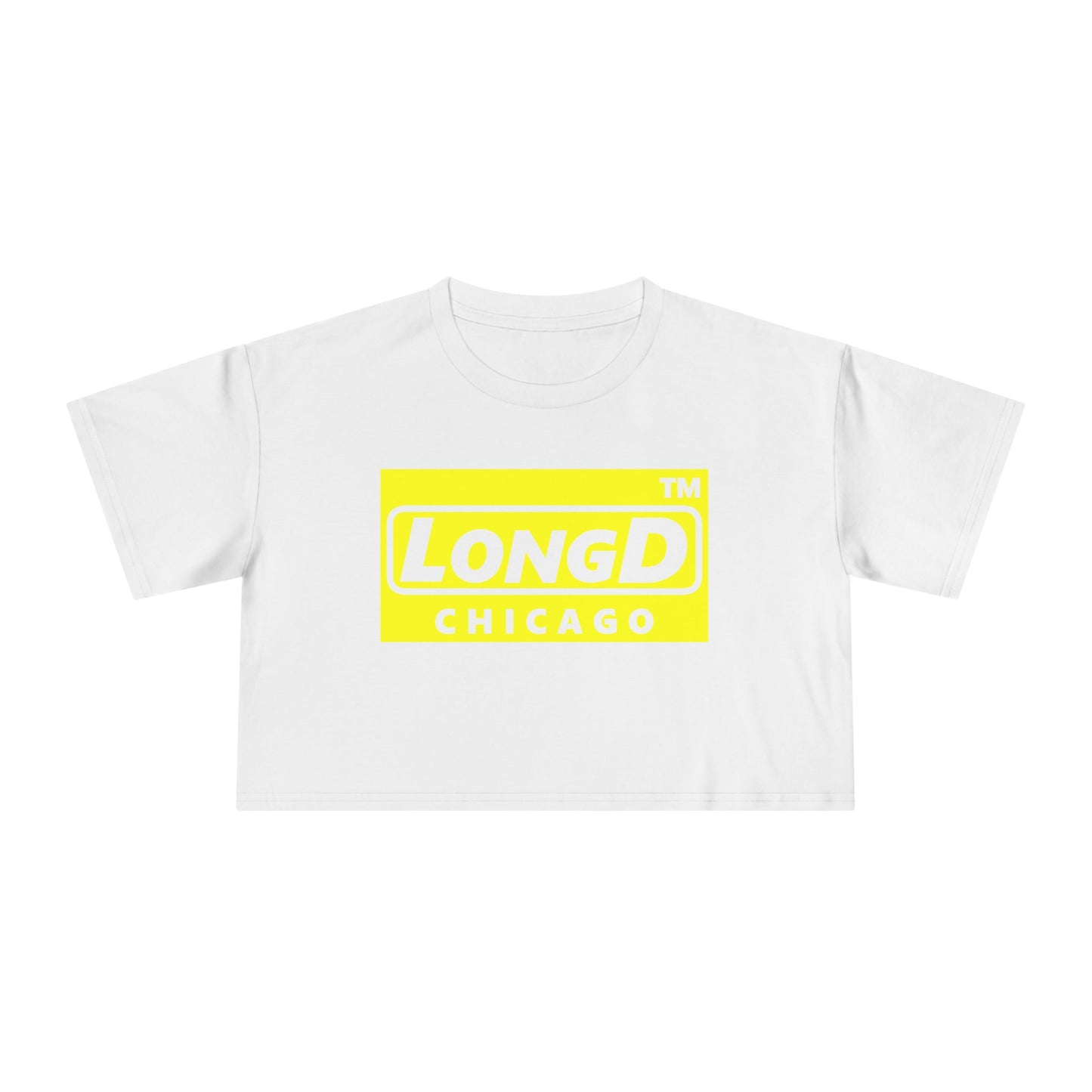 LongD Logo (Chicago negative alternate) Women's Crop Tee