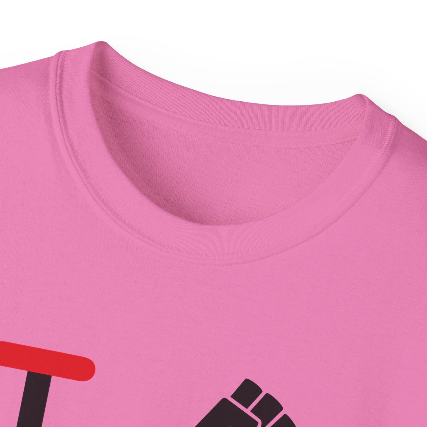 I Fist LongD® Logo Cotton Tee Juneteenth black fist positive top negative bottom text