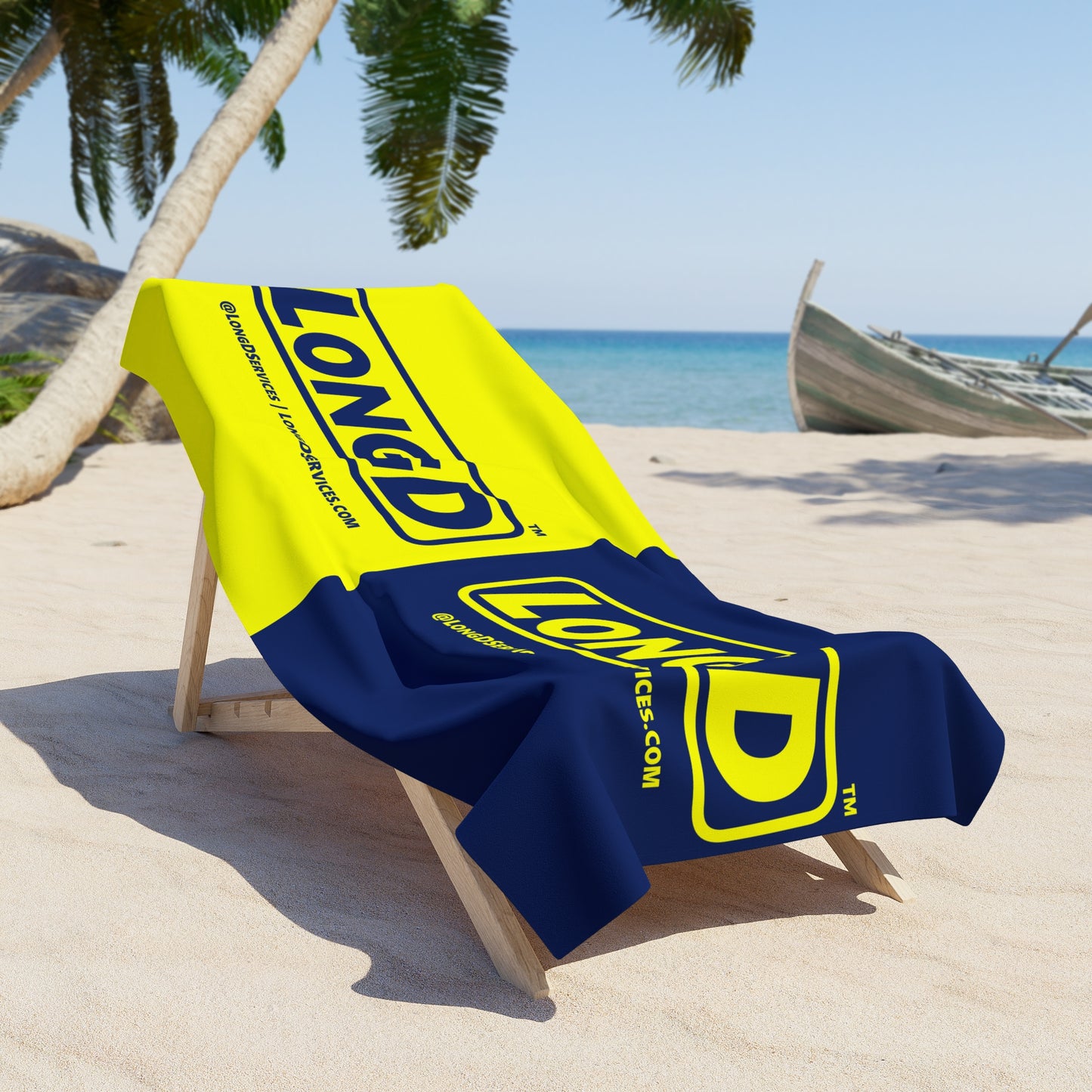 LongD Inline Logos Beach Towel