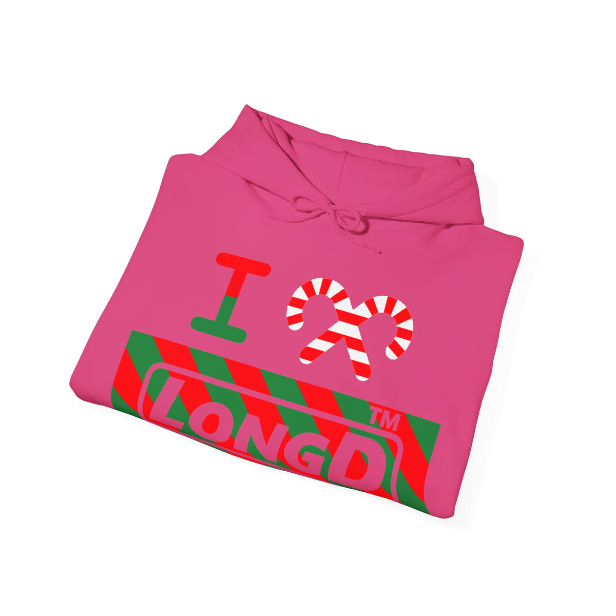 I candy cane LongD Tag-domain negative 12-striped 4-print logo hoodie