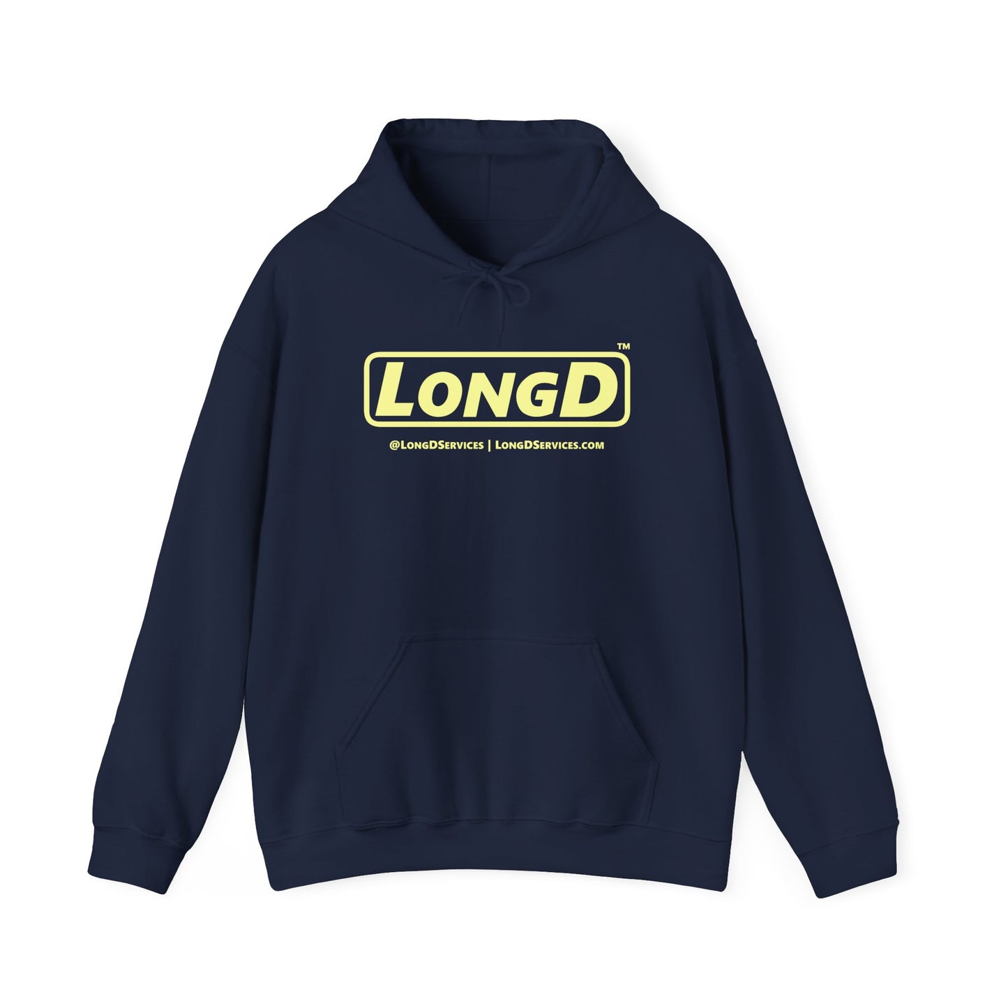 LongD® Logo Hoodie pastel yellow text