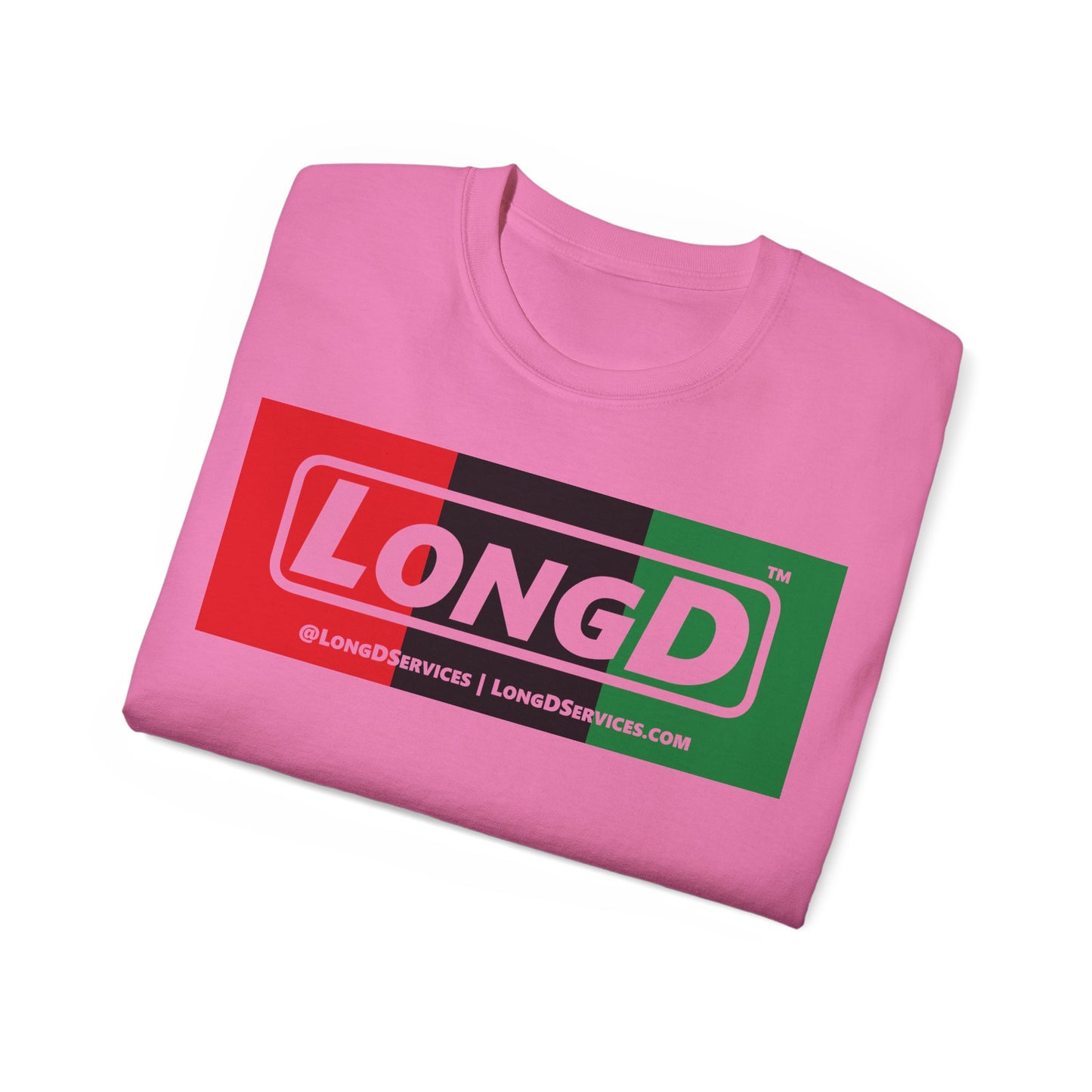 LongD® Logo Cotton Tee Juneteenth negative thirds text