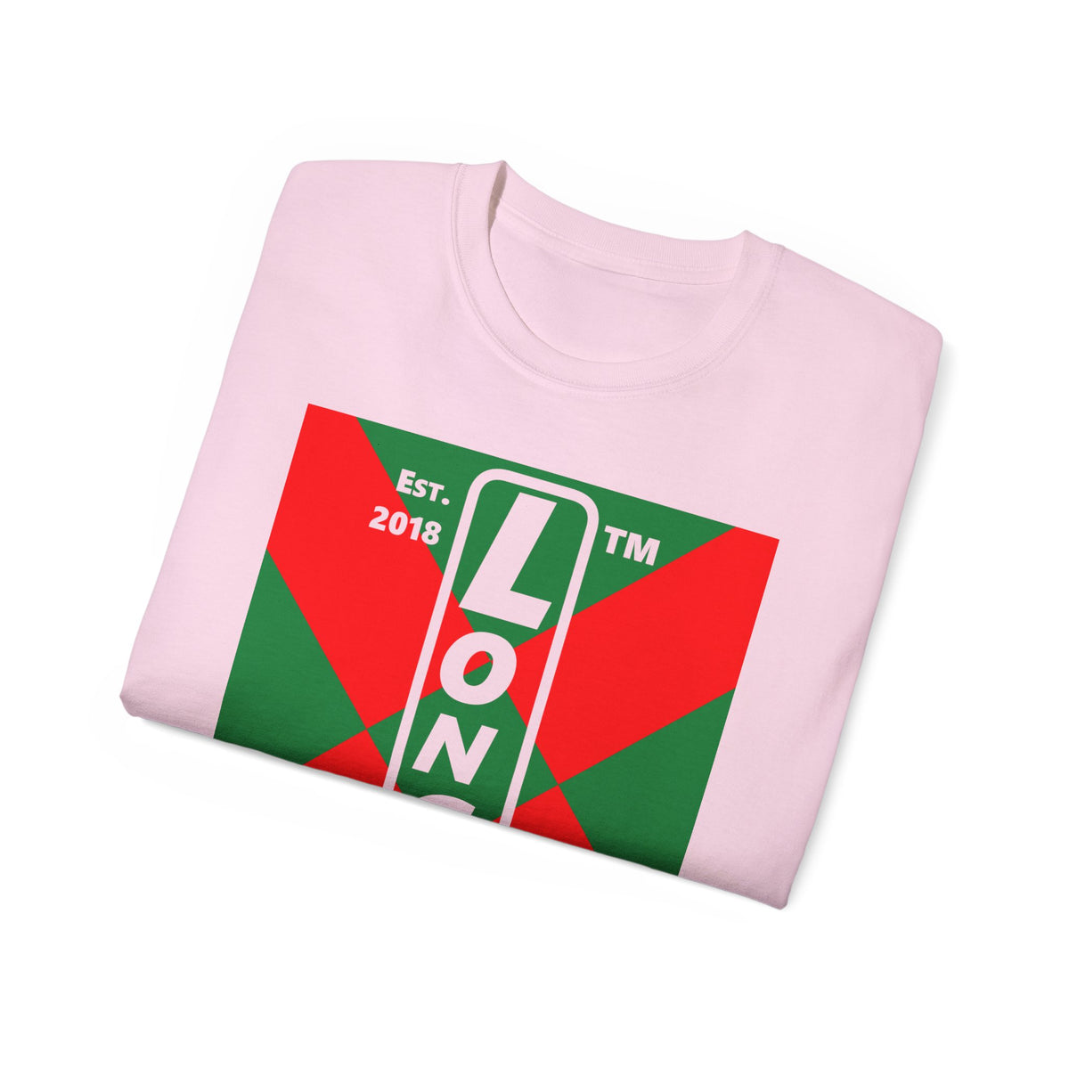 LongD Hyde Park negative upright argyle x logo (Xmas colors) cotton tee