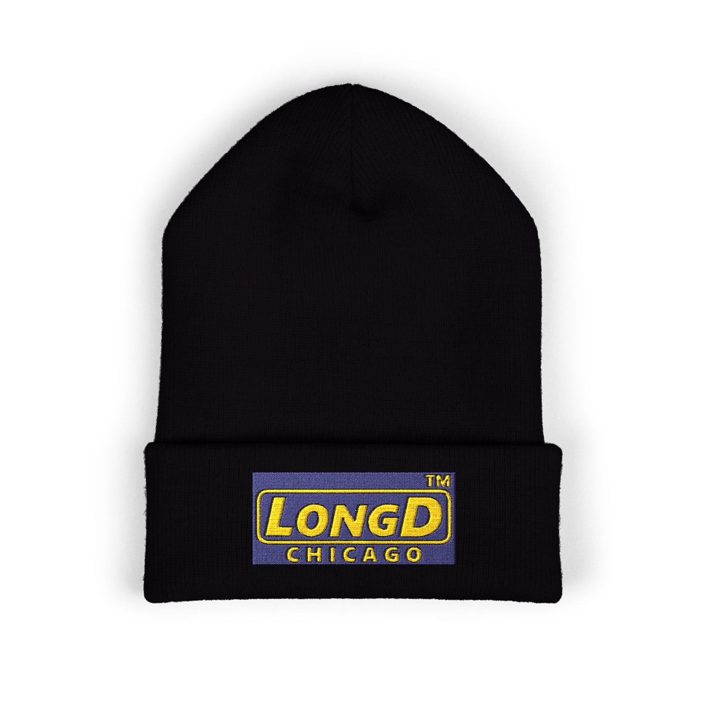Embroidered Classic Cuffed Beanie Reverse Chicago Logo