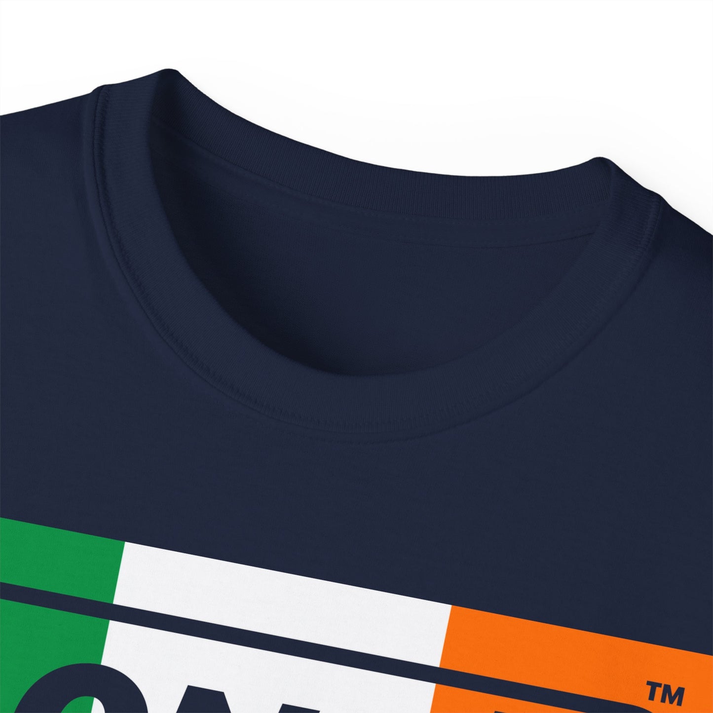 LongD® Logo Cotton Tee (St. Patrick's Day -Irish Green, White and Irish Orange negative thirds)