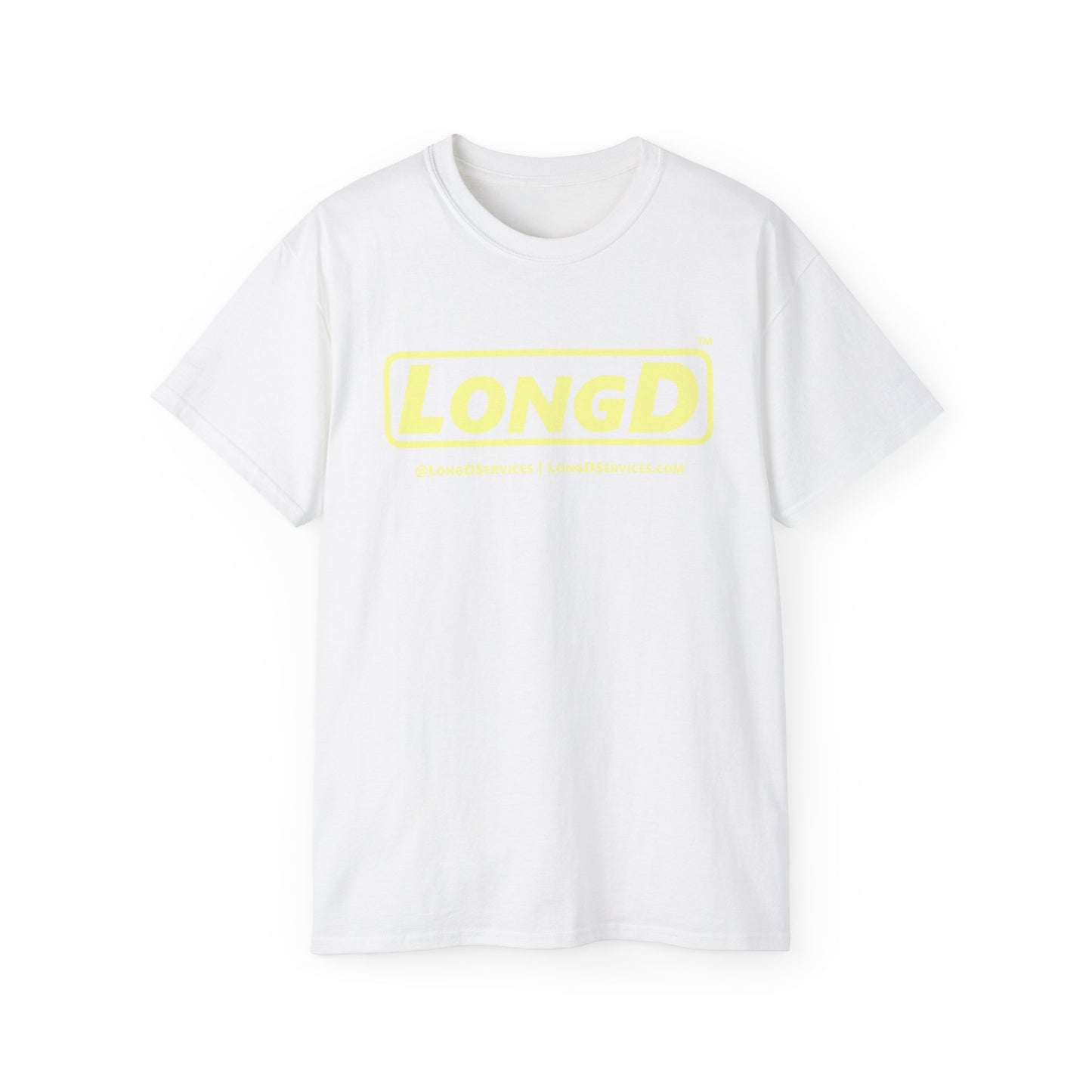 LongD® Logo Cotton Tee (Easter pastel yellow positive text)