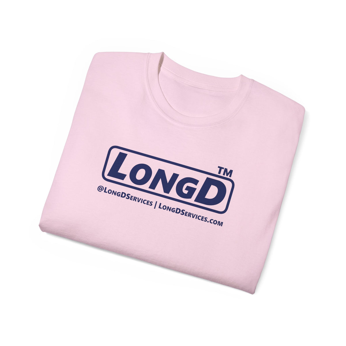 LongD Tag-domain positive official basic logo cotton tee