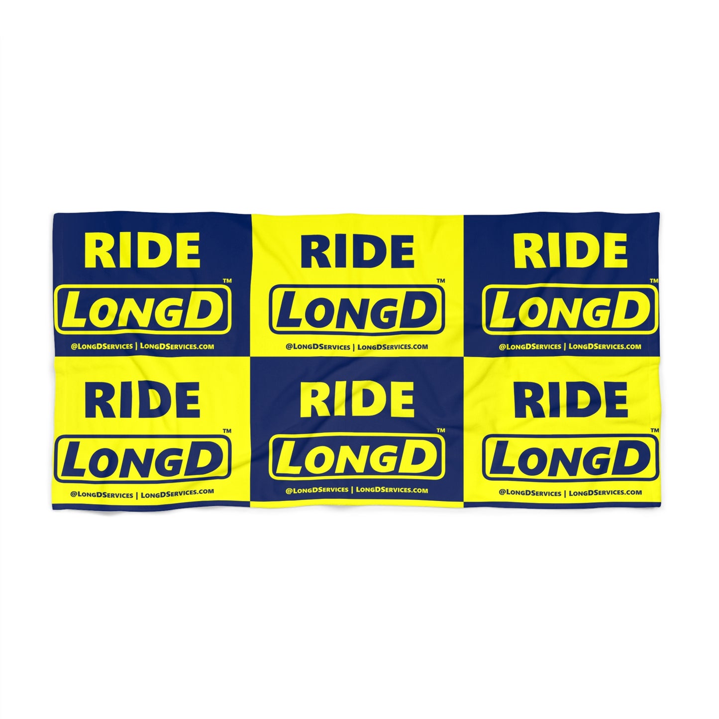Ride LongD Mixed Inline Logo Beach Towel (less text padding)