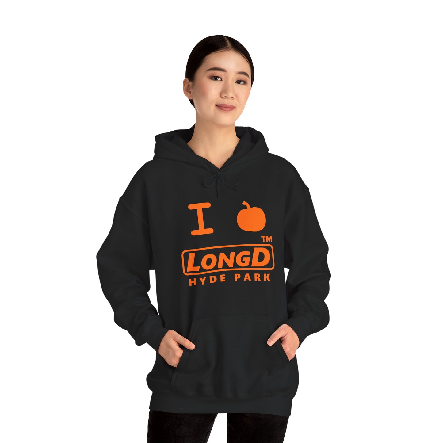 I Pumpkin LongD® Logo Hoodie orange basic Hyde Park logo