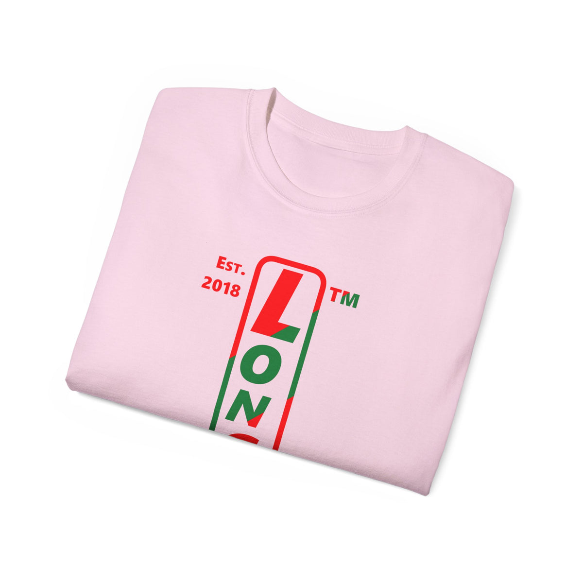 LongD Hyde Park positive upright pixel-weighted 4-striped logo (Xmas colors) cotton tee