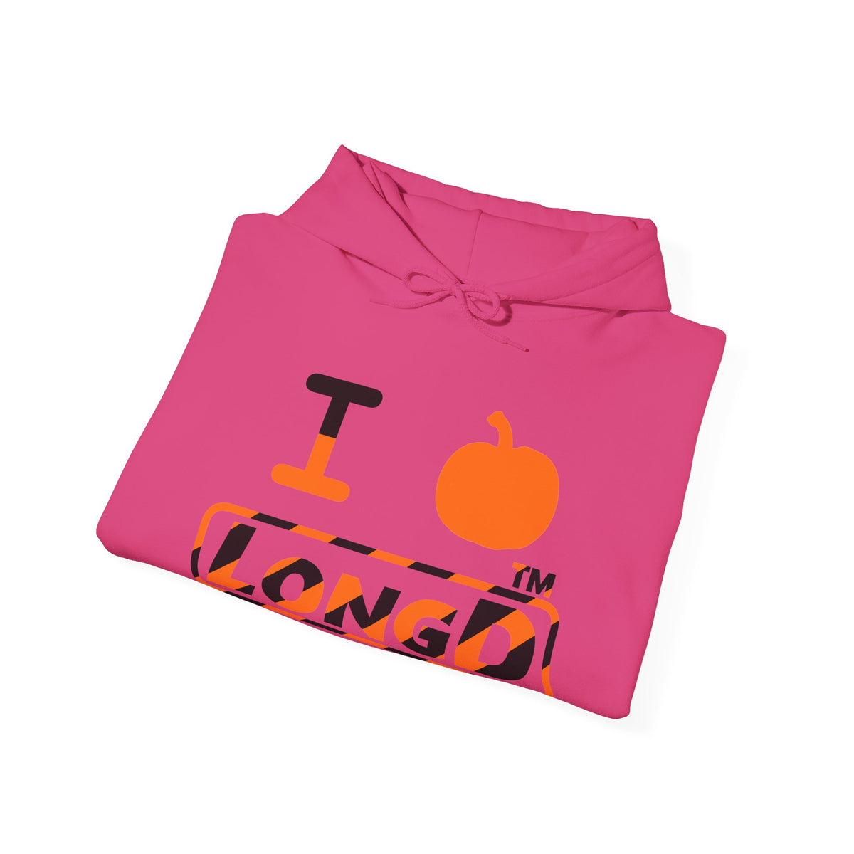 I pumpkin LongD Tag-domain positive 12-striped logo hoodie