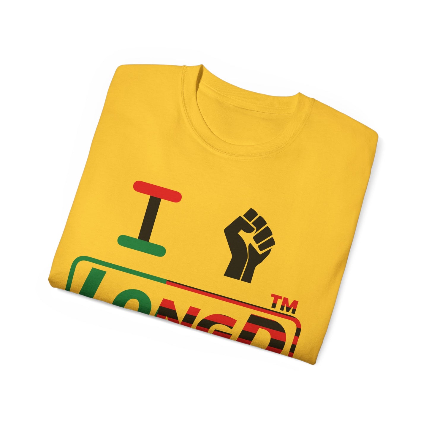 I fist LongD positive flag tag-domain logo cotton tee