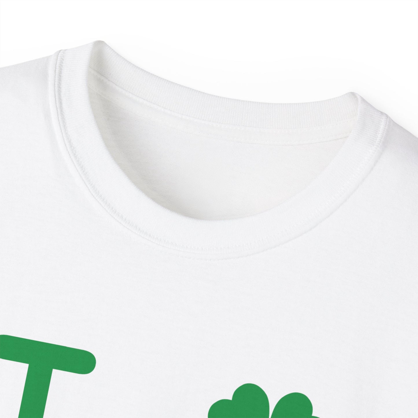 I Clover LongD® Logo Cotton Tee (St. Patrick's Day -Irish Green with 4-leaf clover)