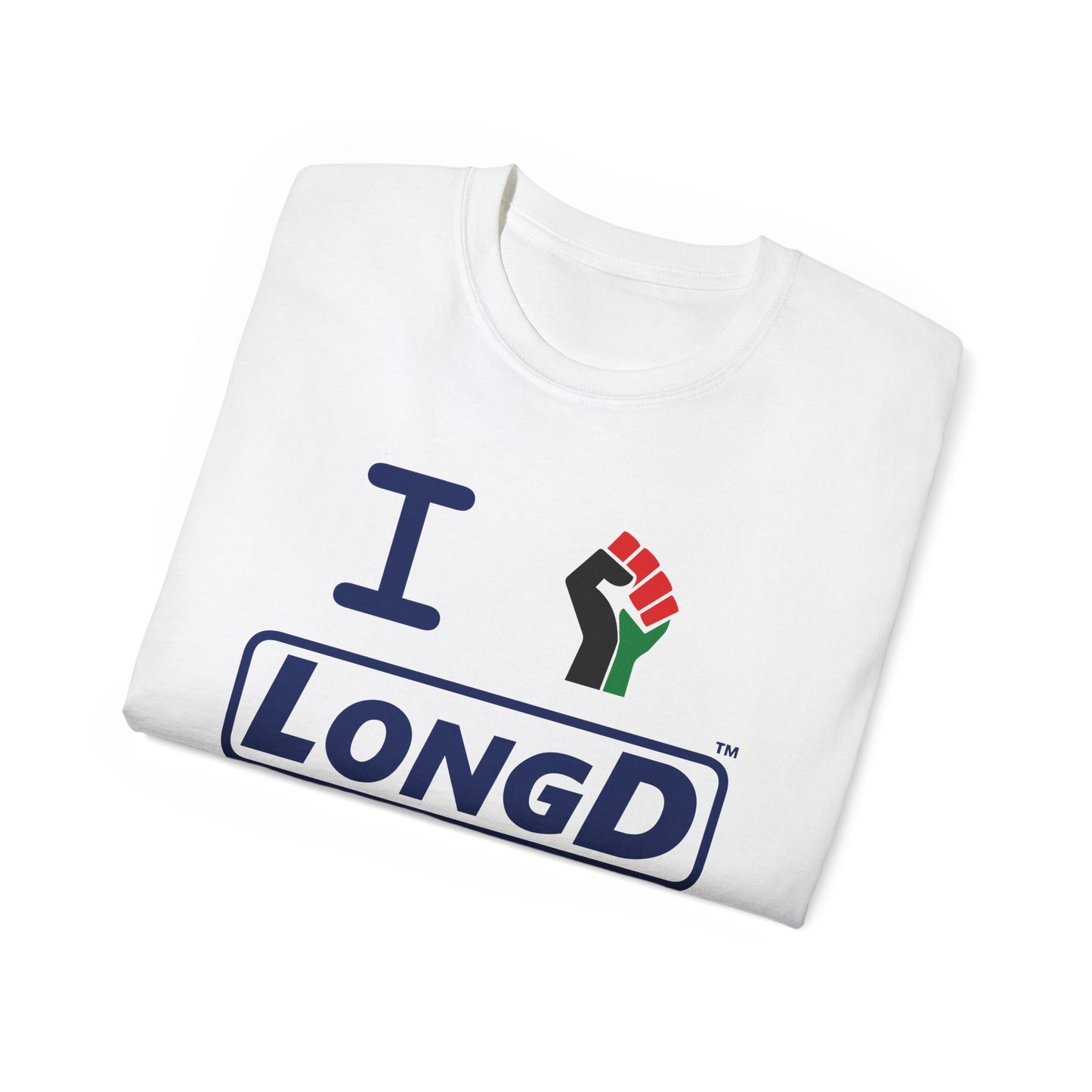 I Fist LongD® Official Logo Cotton Tee Juneteenth multicolored fist