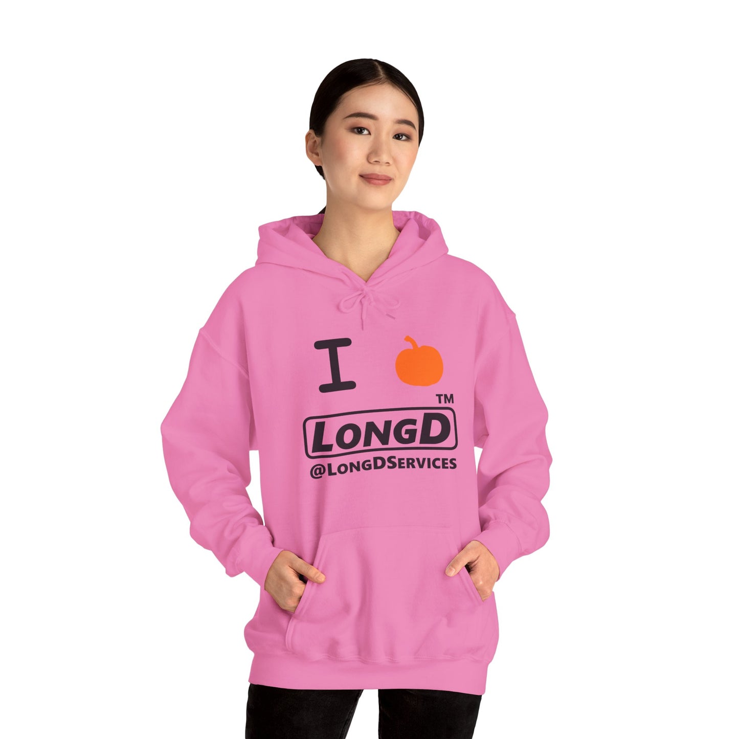 I Pumpkin LongD® Logo Hoodie black basic tag logo