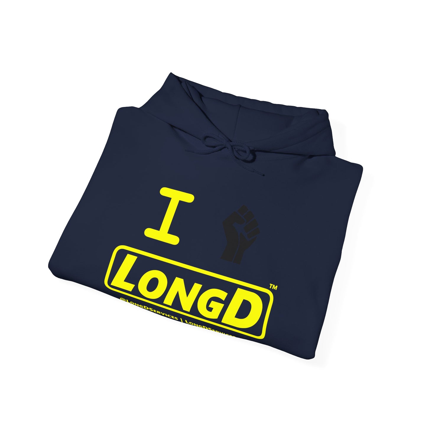 I Fist LongD® Alternate Logo Hoodie with Juneteenth black fist