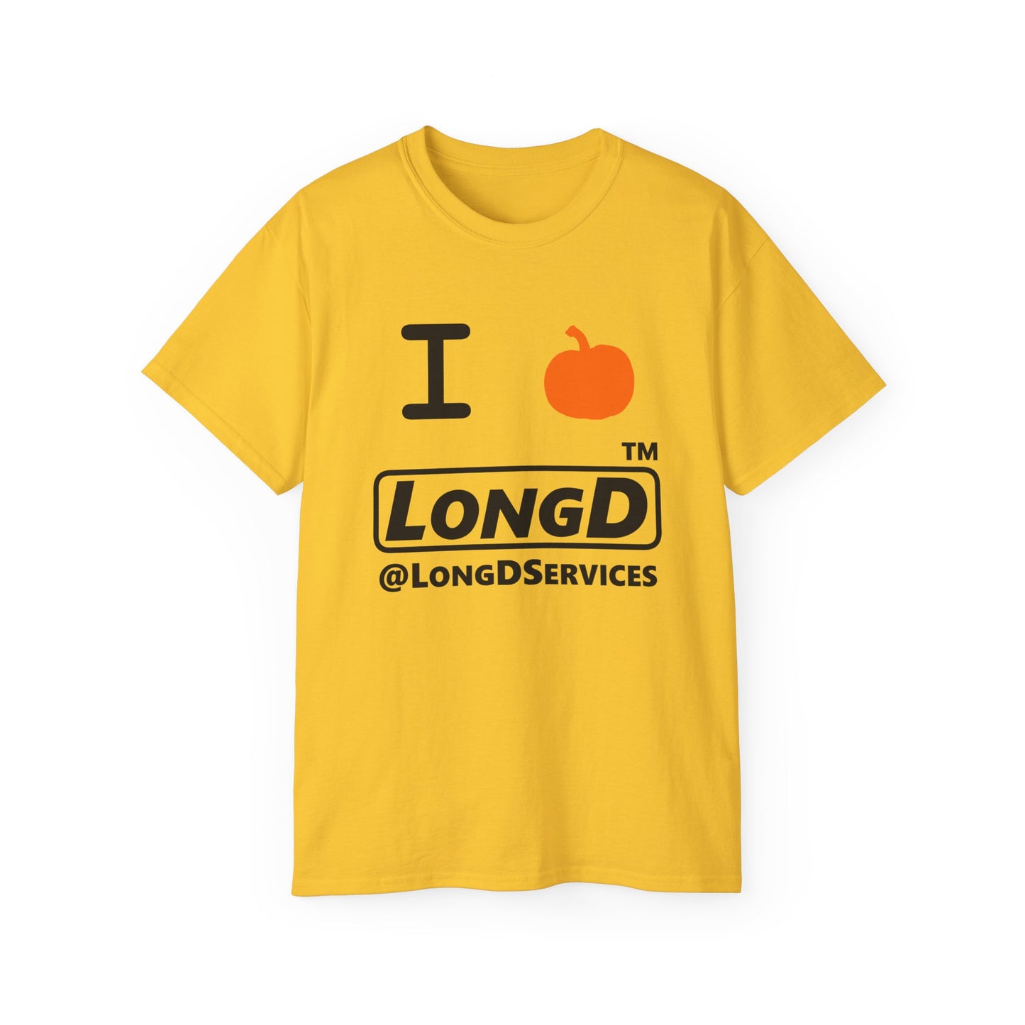 I Pumpkin LongD® Logo Cotton Tee positive black basic tag logo