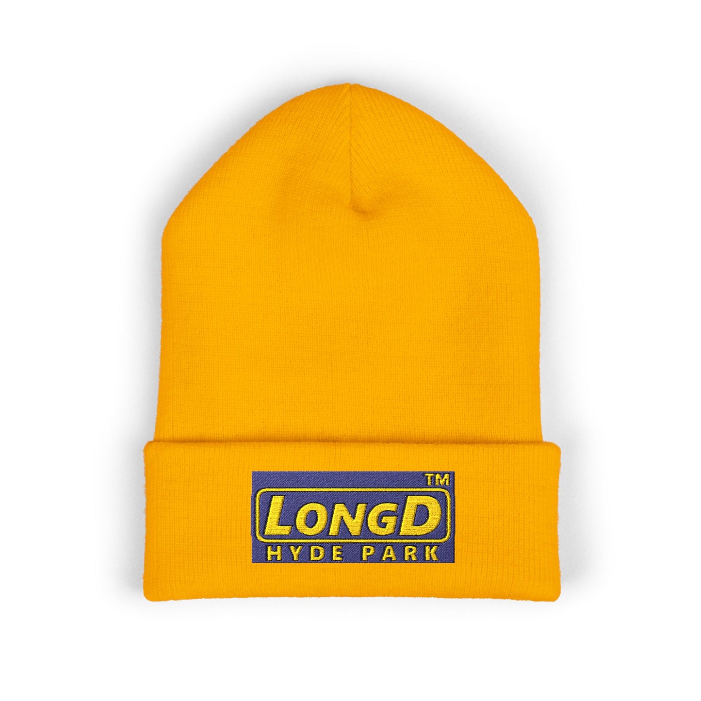 Embroidered Classic Cuffed Beanie Reverse Hyde Park Logo