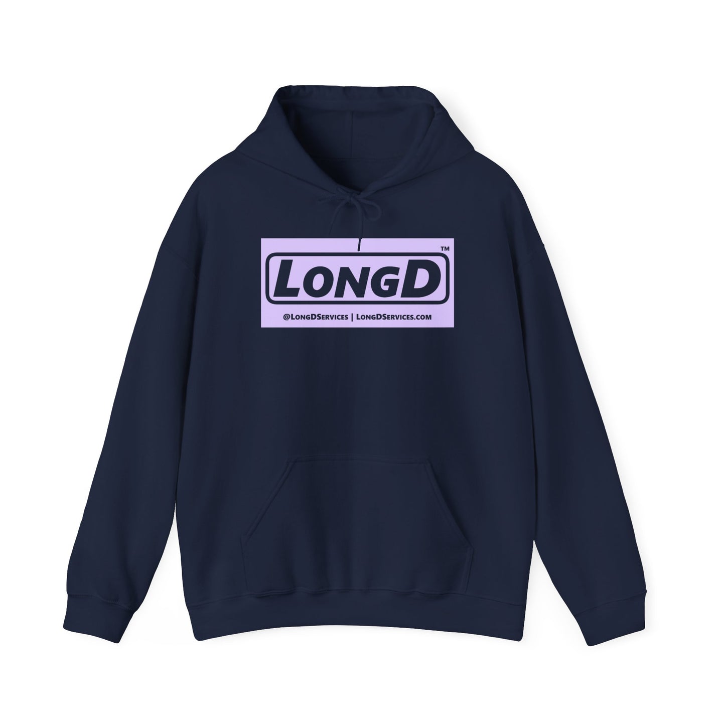 LongD® Logo Hoodie pastel negative purple text