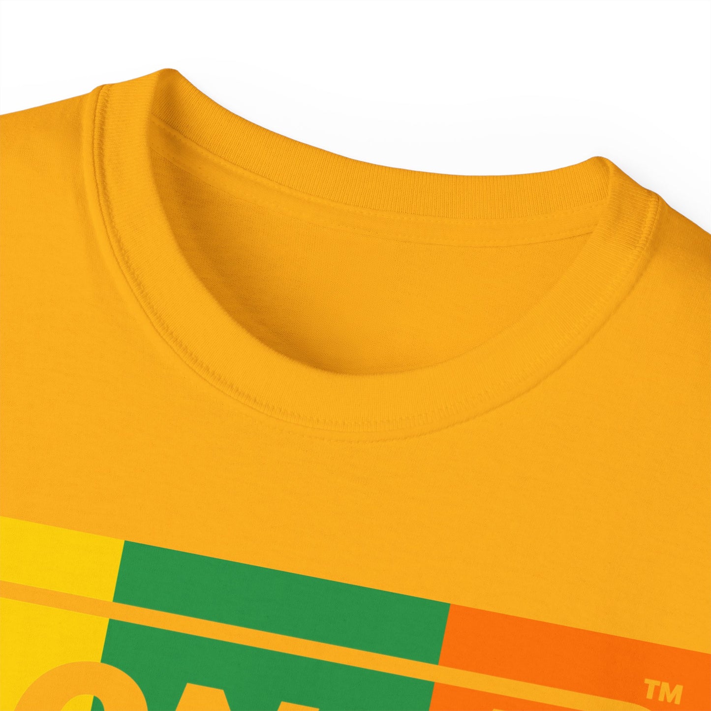 LongD® Logo Cotton Tee (St. Patrick's Day -Irish Green, Golden Yellow and Irish Orange negative thirds)