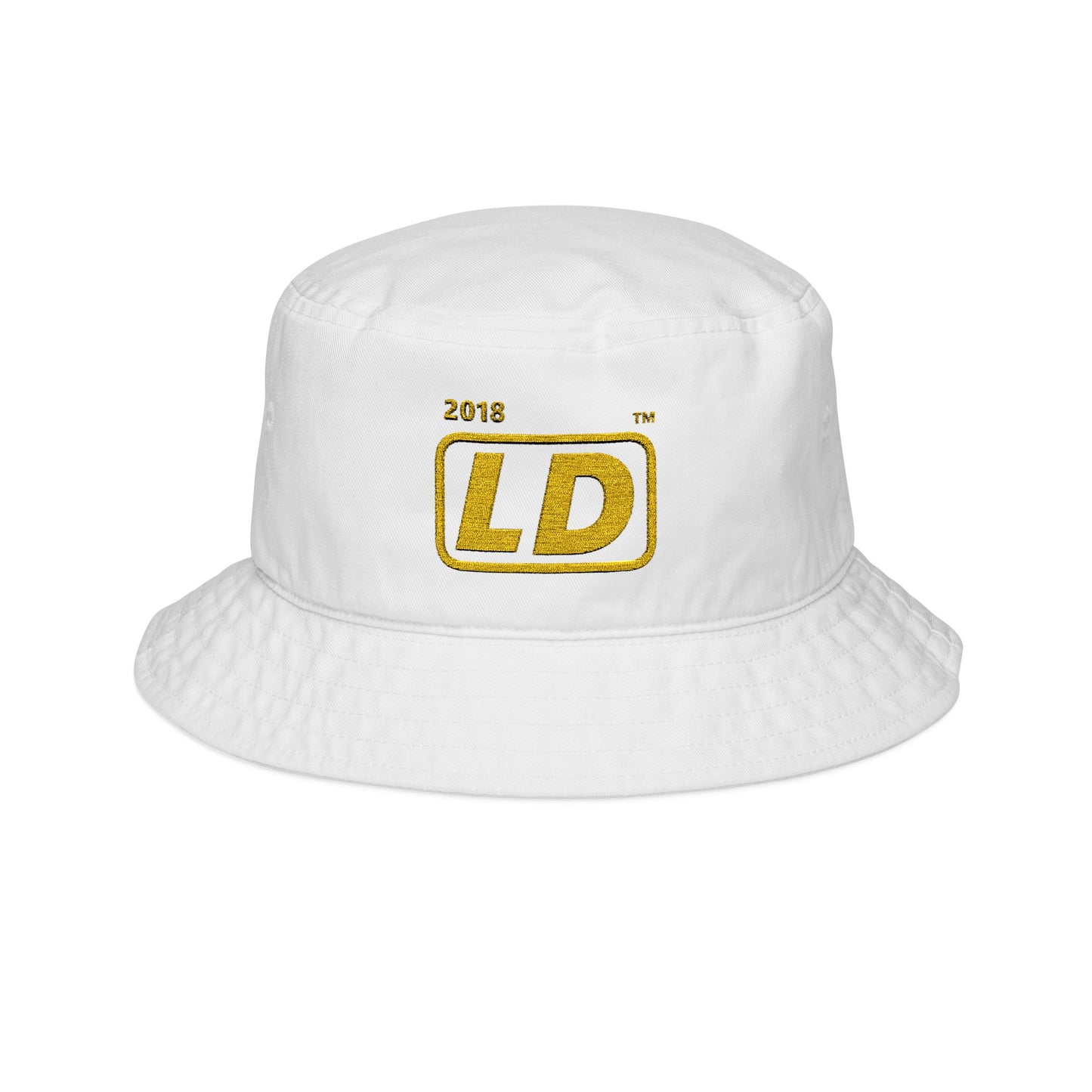 Embroidered alternate basic logo initials bucket hat