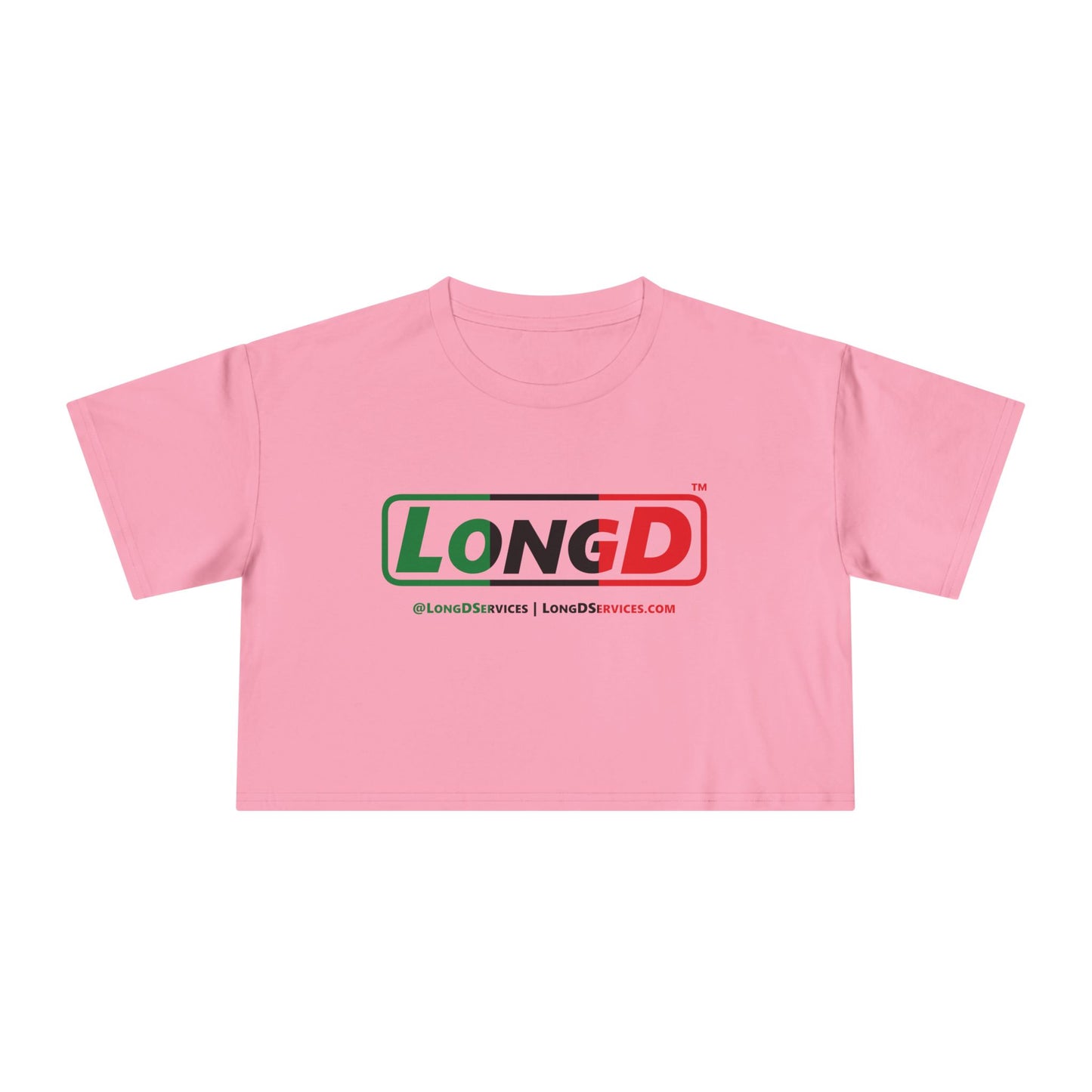 LongD Logo Women's Crop Tee (Juneteenth positive thirds logo)
