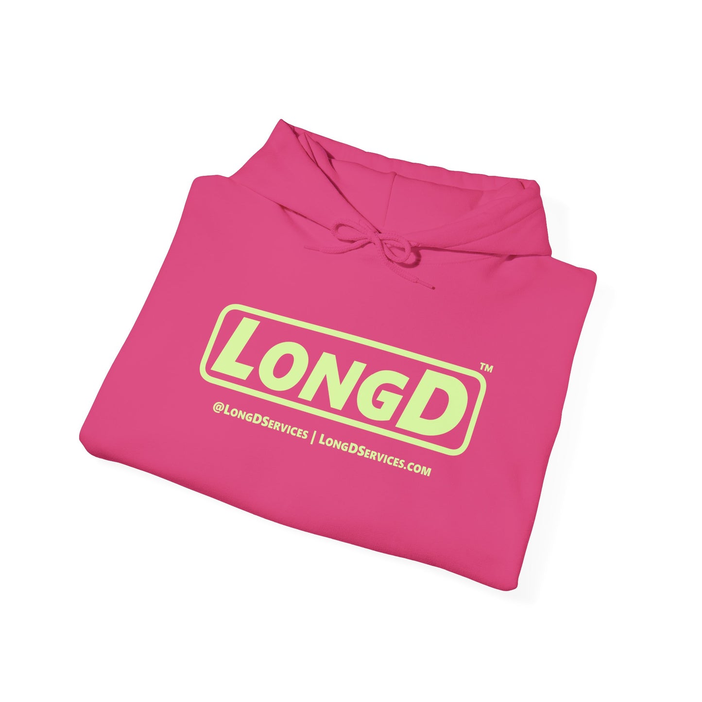 LongD® Logo Hoodie pastel green text